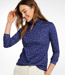 L.L.Bean Women's Pima Cotton Turtleneck, Long-Sleeve Print CLOTHING|SALE