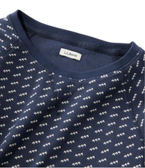 L.L.Bean Women's Unshrinkable Mini-Waffle Tee, Long-Sleeve Crewneck Stripe CLOTHING|SALE