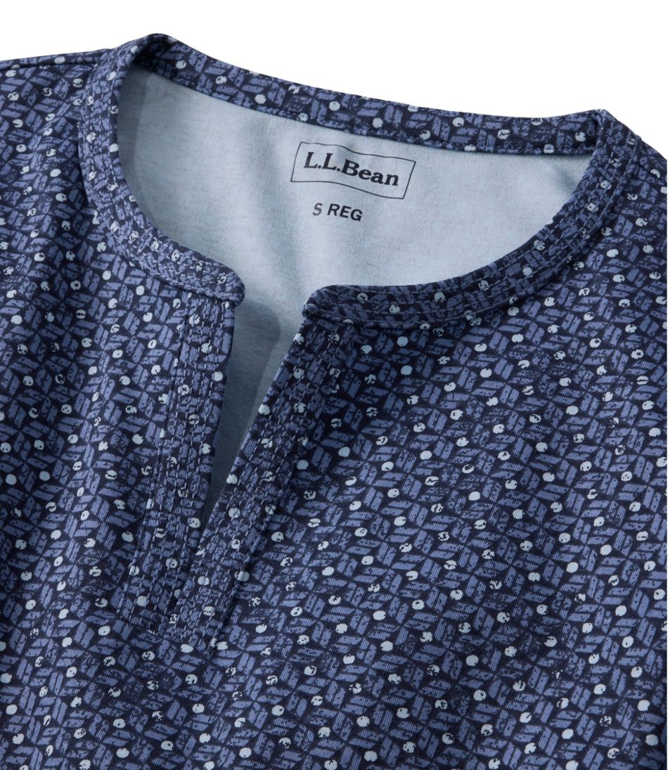 L.L.Bean Women's Tee, Three-Quarter-Sleeve Splitneck Tunic Print CLOTHING