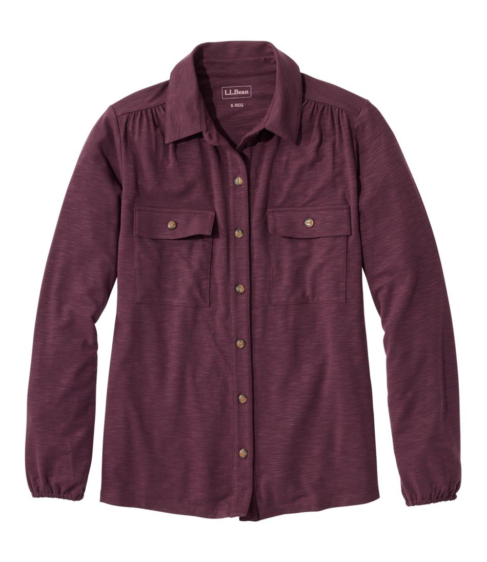 L.L.Bean Camden Hills Tee, Button-Front Shirt CLOTHING