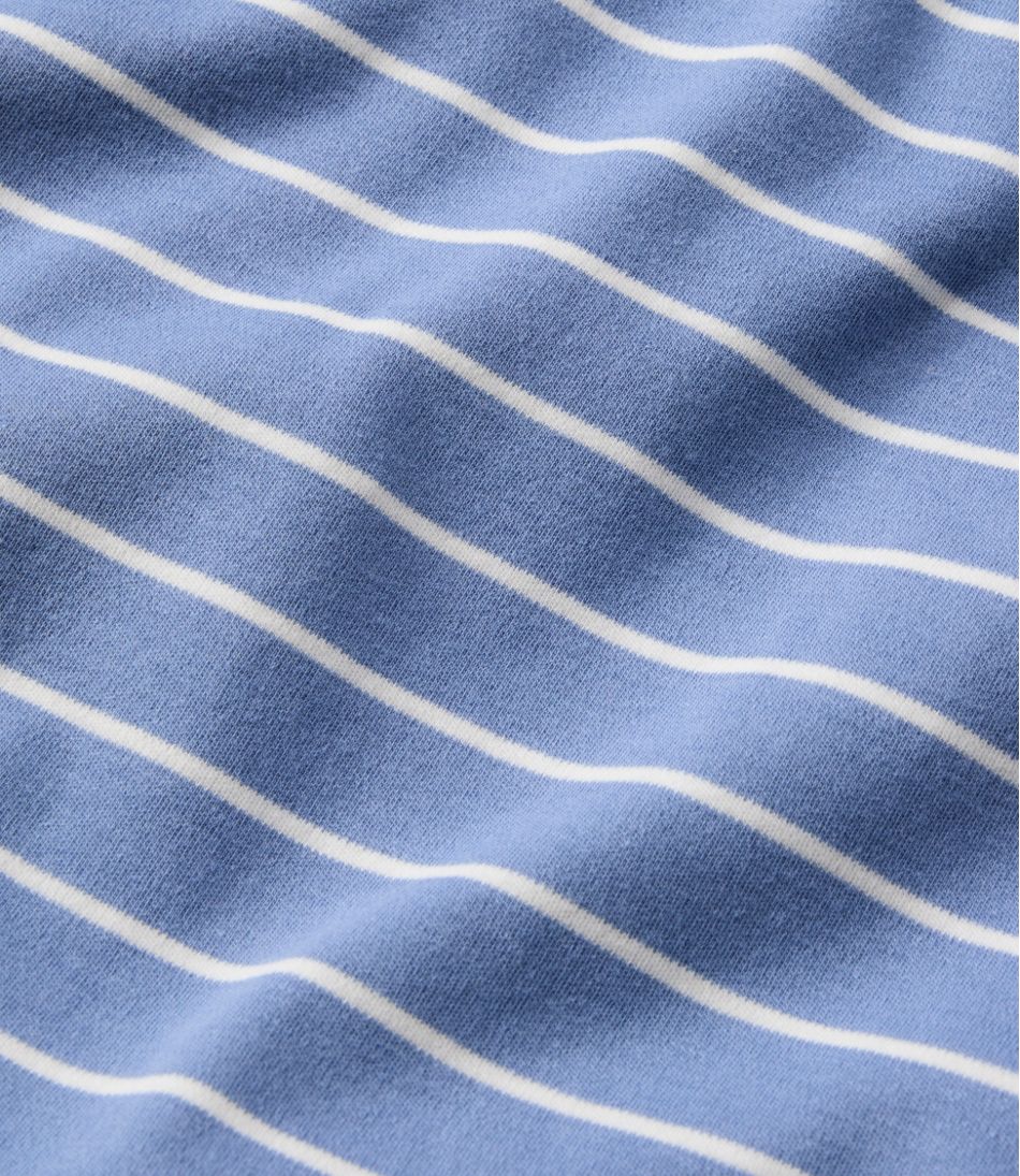 L.L.Bean Women's V-Neck Henley, Long-Sleeve Stripe CLOTHING|SALE