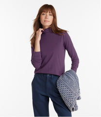 L.L.Bean Women's Soft Stretch Supima-Blend Tee, Turtleneck CLOTHING|SALE