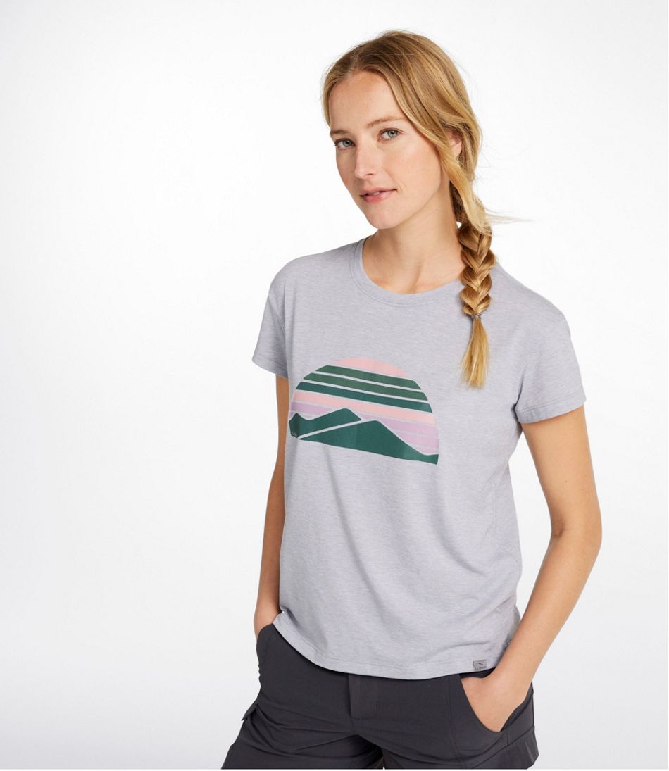 L.L.Bean Women's Vista Camp Tee, Short-Sleeve Graphic Crew CLOTHING
