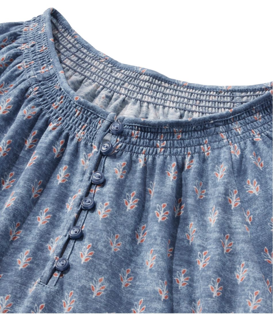 L.L.Bean Women's Camden Hills Tee, Three-Quarter-Sleeve Print CLOTHING|SALE