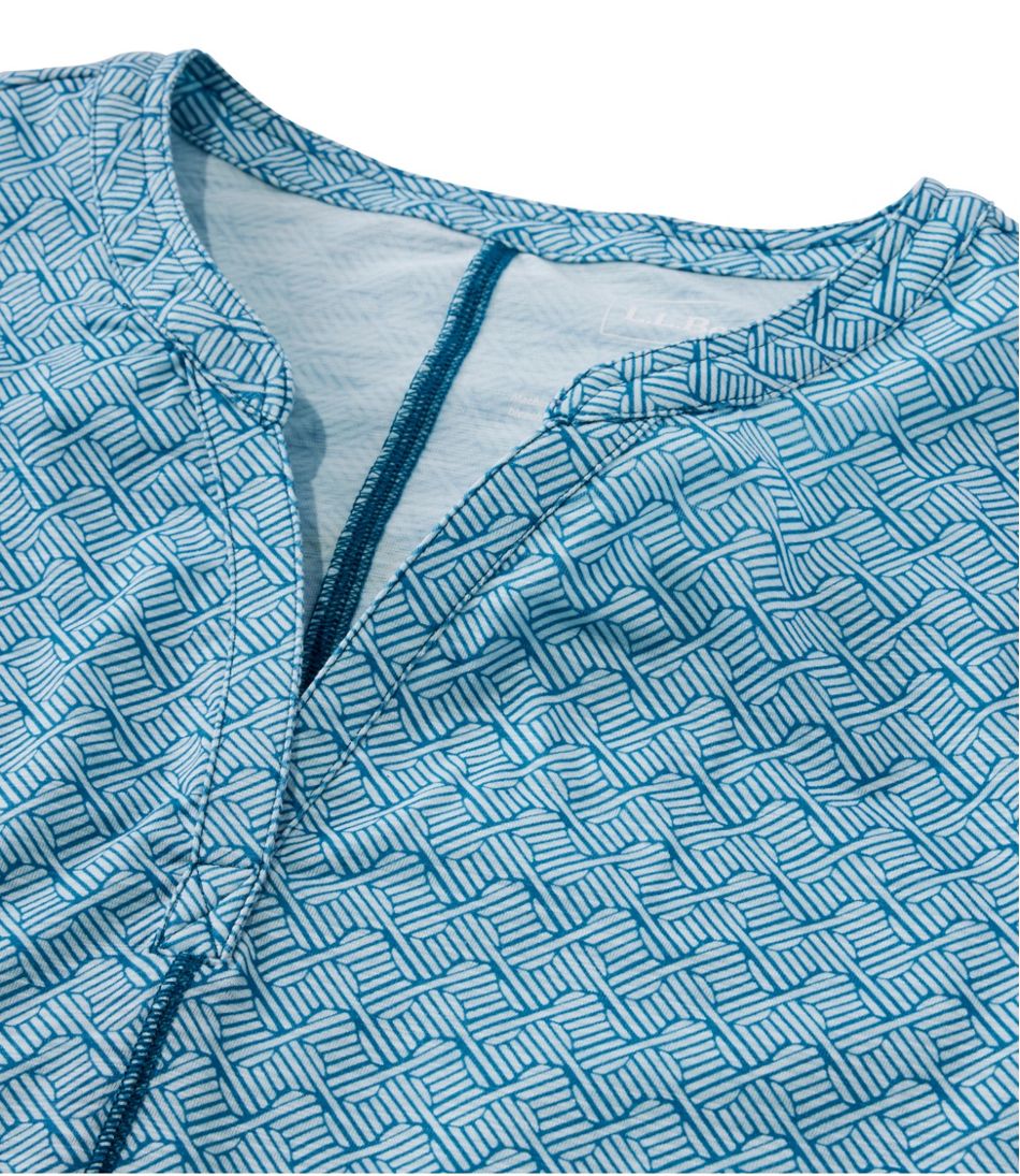 L.L.Bean Women's Streamside Tee, Short-Sleeve Splitneck Print CLOTHING|SALE