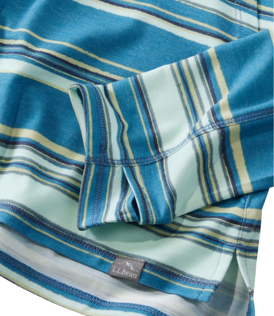 L.L.Bean Women's Everyday SunSmart® Hooded Pullover, Long-Sleeve Stripe CLOTHING|SALE