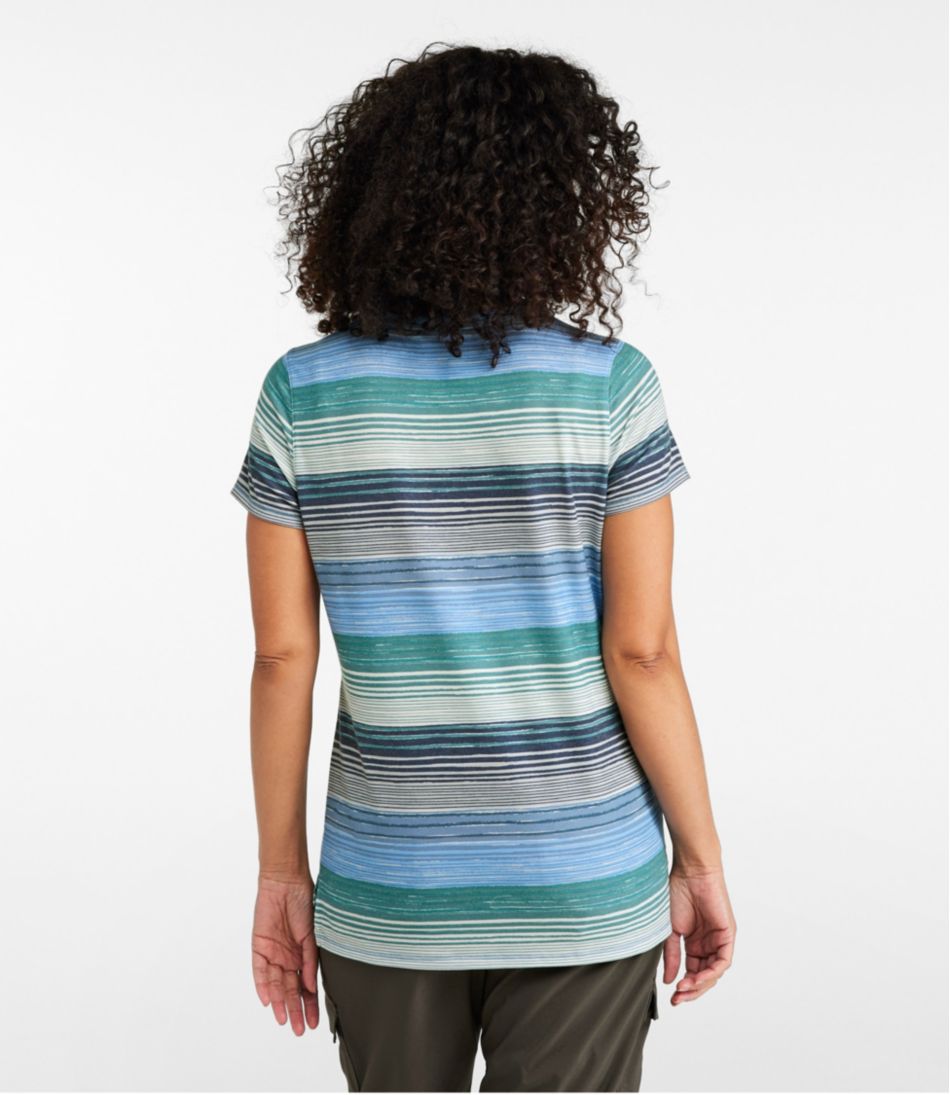 L.L.Bean Women's Everyday SunSmart® Tee, Short-Sleeve Stripe CLOTHING|SALE