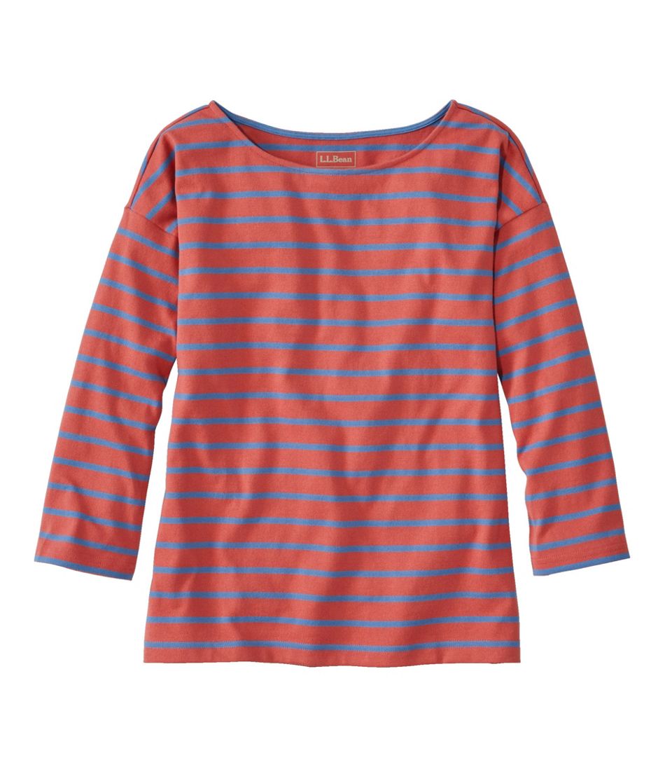 L.L.Bean Women's Heritage Mariner Top, Boatneck Three-Quarter-Sleeve Stripe CLOTHING|SALE