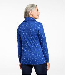 L.L.Bean Women's Pima Cotton Tee, Long-Sleeve Cowlneck Print CLOTHING|SALE