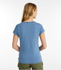 L.L.Bean Women's Soft Stretch Supima-Blend Tee, Short-Sleeve V-Neck CLOTHING