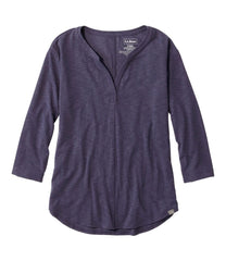 L.L.Bean Women's Streamside Tee, Three-Quarter-Sleeve Splitneck CLOTHING|SALE