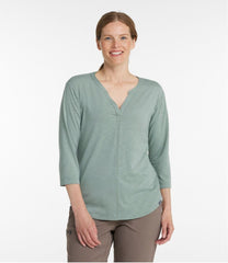 L.L.Bean Women's Streamside Tee, Three-Quarter-Sleeve Splitneck CLOTHING|SALE