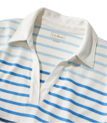 L.L.Bean Women's Heritage Mariner Top, Splitneck Polo Three-Quarter-Sleeve Stripe CLOTHING|SALE
