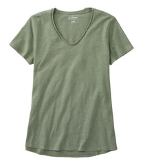 L.L.Bean Women's Organic Cotton Tee, V-Neck Short-Sleeve CLOTHING|SALE