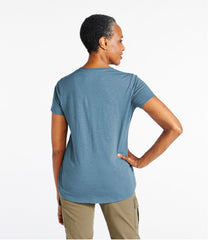 L.L.Bean Women's Organic Cotton Tee, V-Neck Short-Sleeve CLOTHING|SALE