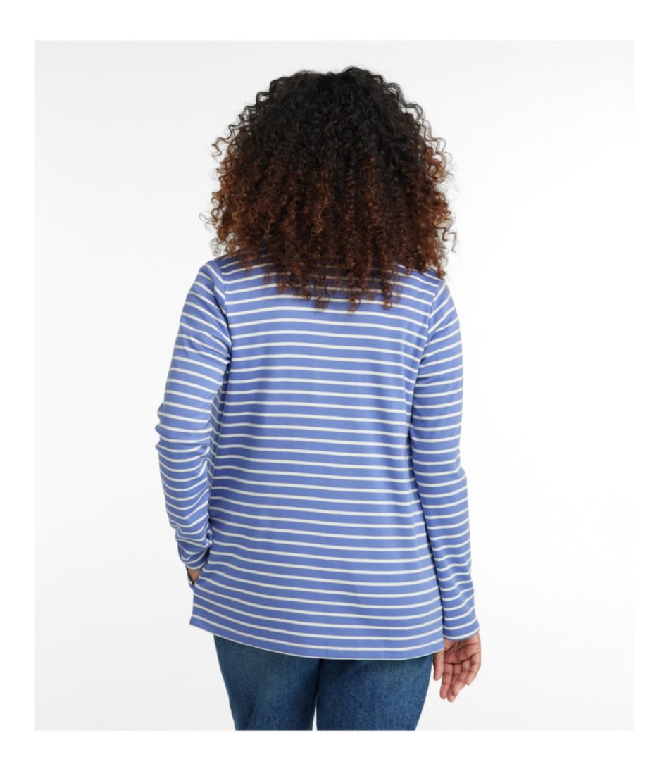 L.L.Bean Women's Pima Cotton Open Cardigan, With Pockets Stripe CLOTHING|SALE
