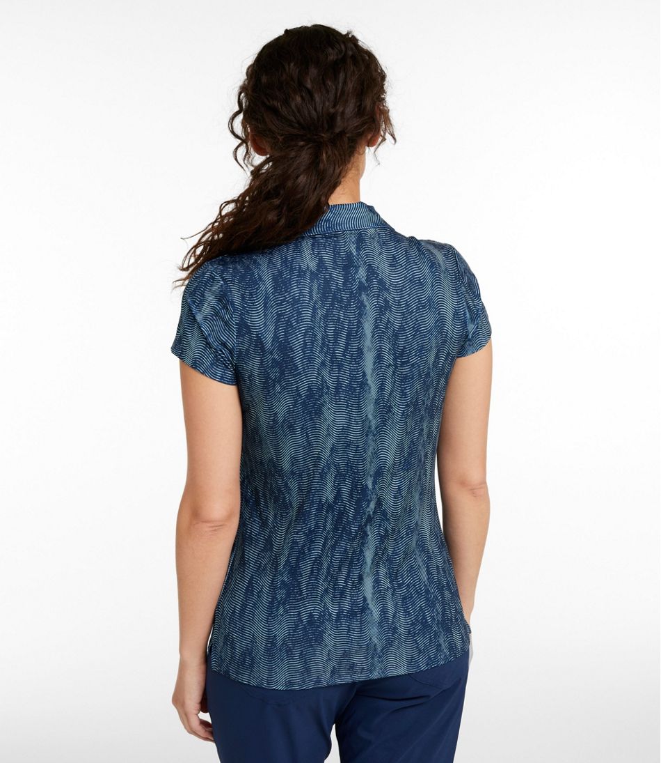 L.L.Bean Women's Access Polo, Short-Sleeve Print CLOTHING