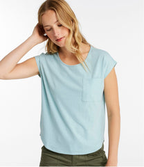 L.L.Bean Women's Linen/Cotton Tee, Short-Sleeve Scoopneck CLOTHING