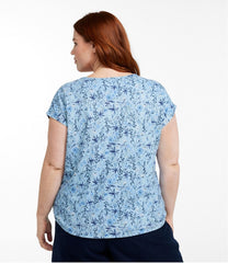 L.L.Bean Women's Linen/Cotton Tee, Short-Sleeve Scoopneck Print CLOTHING