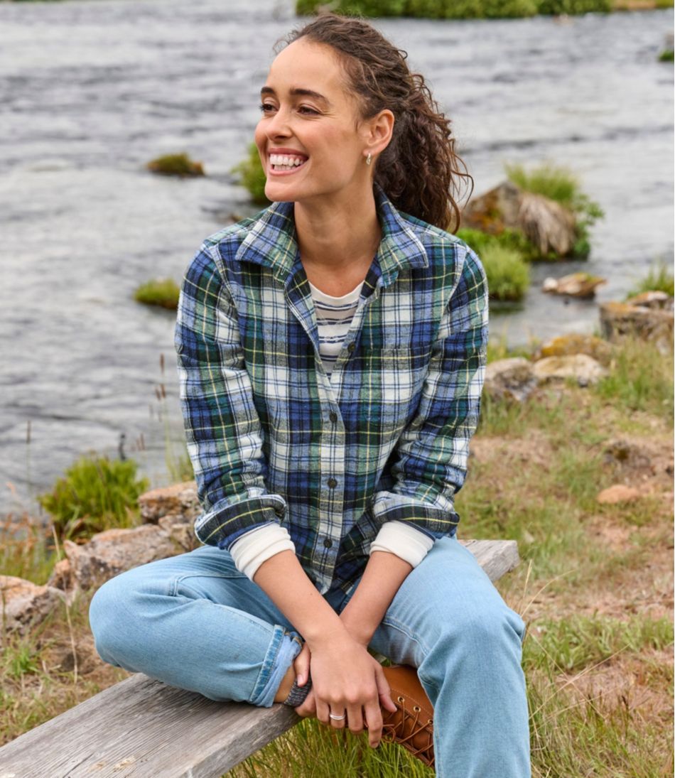 L.L.Bean Women's Scotch Plaid Flannel Shirt, Relaxed CLOTHING|SALE