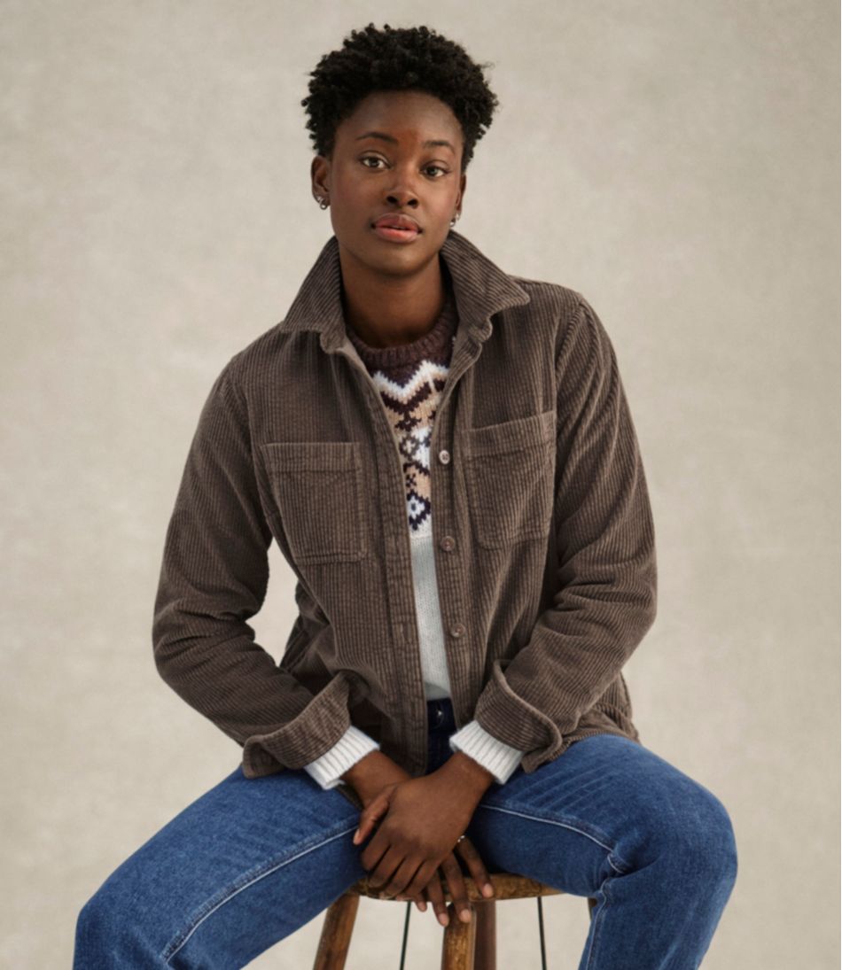 L.L.Bean Women's Comfort Corduroy Relaxed Shirt CLOTHING