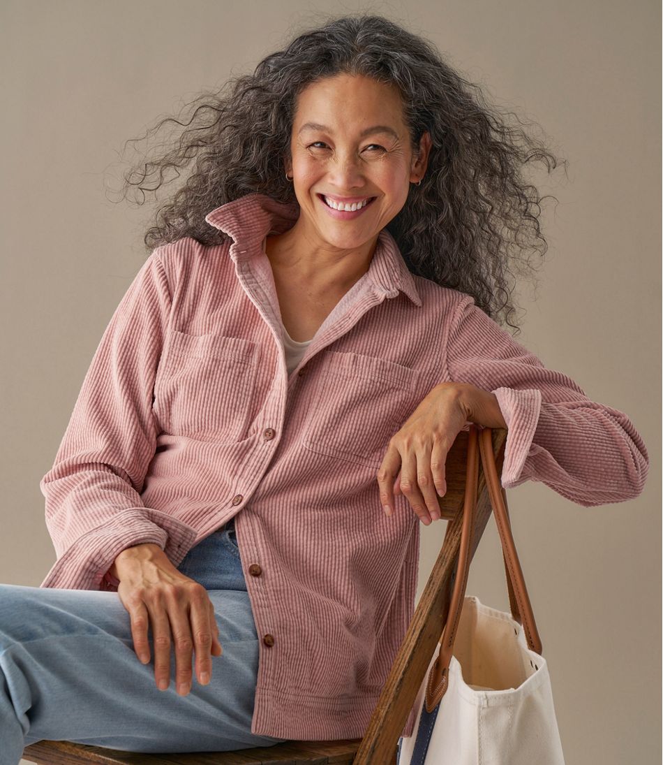L.L.Bean Women's Comfort Corduroy Relaxed Shirt CLOTHING