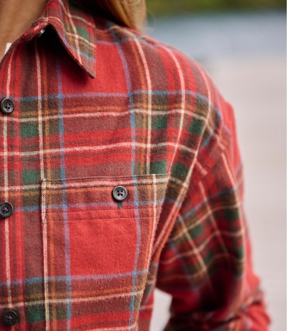 L.L.Bean Women's Scotch Plaid Flannel Shirt, Boyfriend CLOTHING|SALE