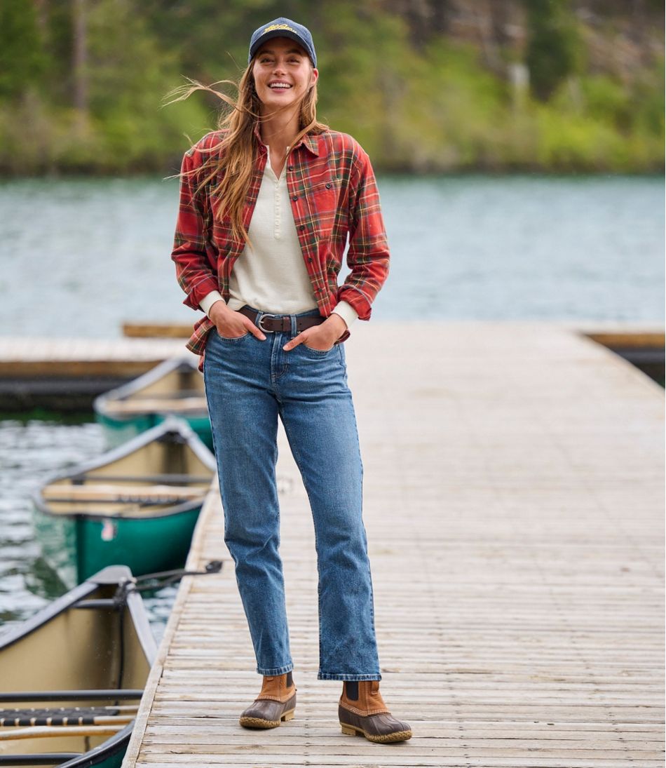 L.L.Bean Women's Scotch Plaid Flannel Shirt, Boyfriend CLOTHING|SALE