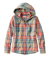 L.L.Bean Women's Scotch Plaid Flannel Shirt, Relaxed Zip Hoodie CLOTHING|SALE