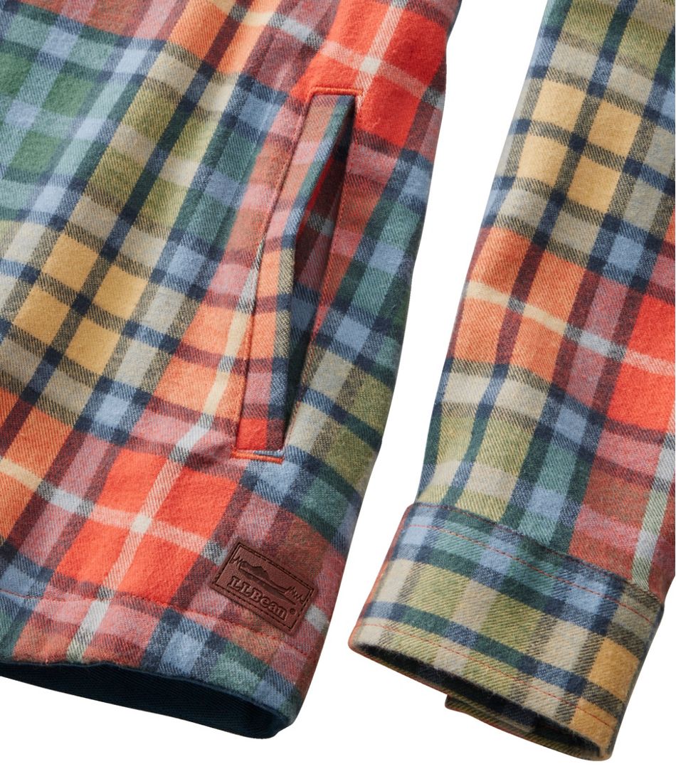 L.L.Bean Women's Scotch Plaid Flannel Shirt, Relaxed Zip Hoodie CLOTHING|SALE