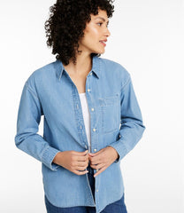 L.L.Bean Women's Denim Boyfriend Shirt CLOTHING