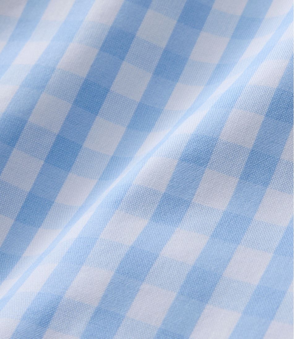 L.L.Bean Women's Wrinkle-Free Pinpoint Oxford Shirt, Long-Sleeve Relaxed Fit Plaid CLOTHING|SALE