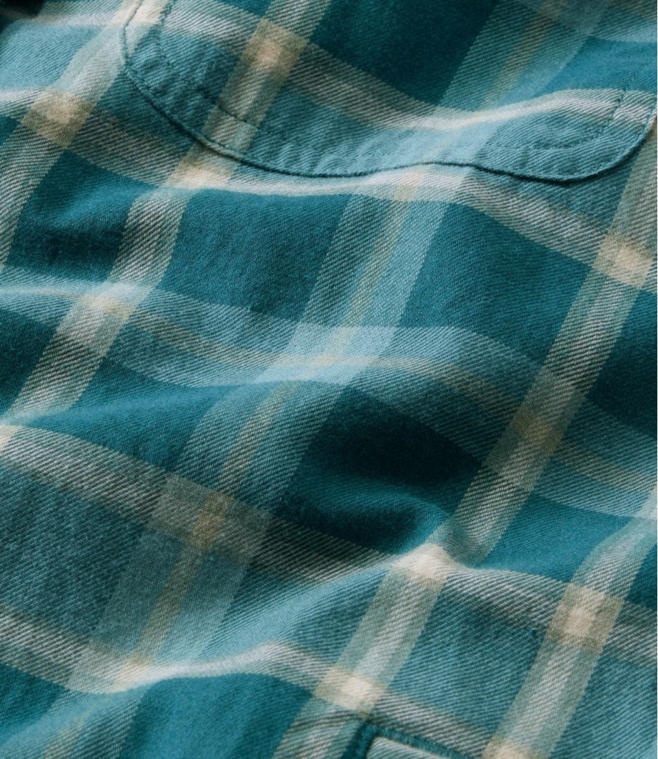 L.L.Bean Women's Fleece-Lined Flannel Shirt, Snap-Front Plaid CLOTHING