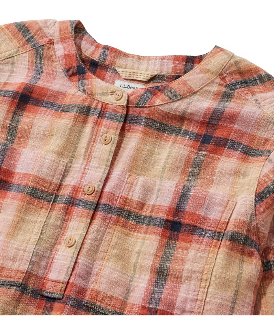 L.L.Bean Women's Day Breeze Shirt, Long-Sleeve Collarless CLOTHING