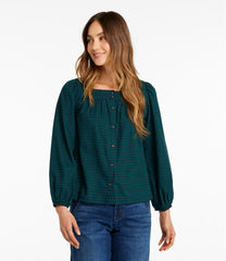 L.L.Bean Women's Whisperweight Flannel Shirt, Squareneck CLOTHING|SALE