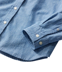 L.L.Bean Women's Essential Cotton Shirt, Chambray Long Sleeve CLOTHING