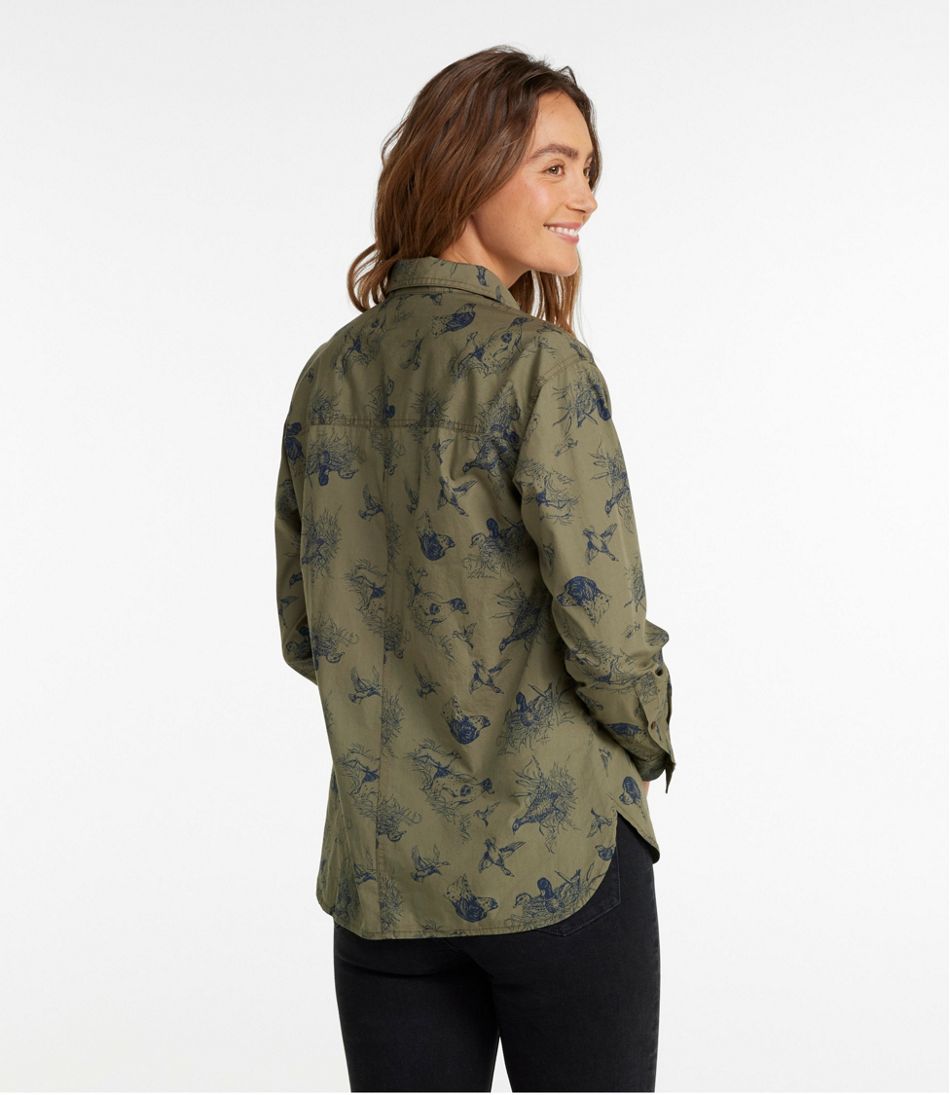 L.L.Bean Women's Signature Soft Poplin Shirt, Novelty CLOTHING|SALE