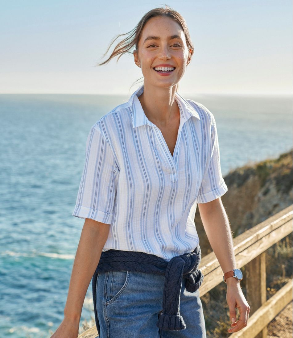 L.L.Bean Women's Cloud Gauze Shirt, Polo CLOTHING|SALE