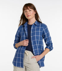 L.L.Bean Women's Premium Washable Linen Shirt, Tunic Stripe CLOTHING|SALE