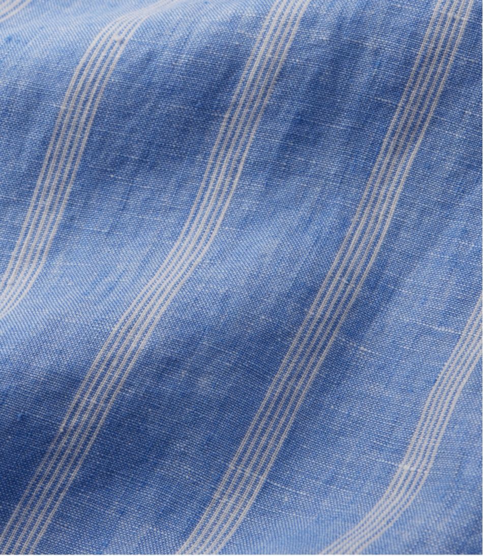 L.L.Bean Women's Premium Washable Linen Shirt, Tunic Stripe CLOTHING|SALE