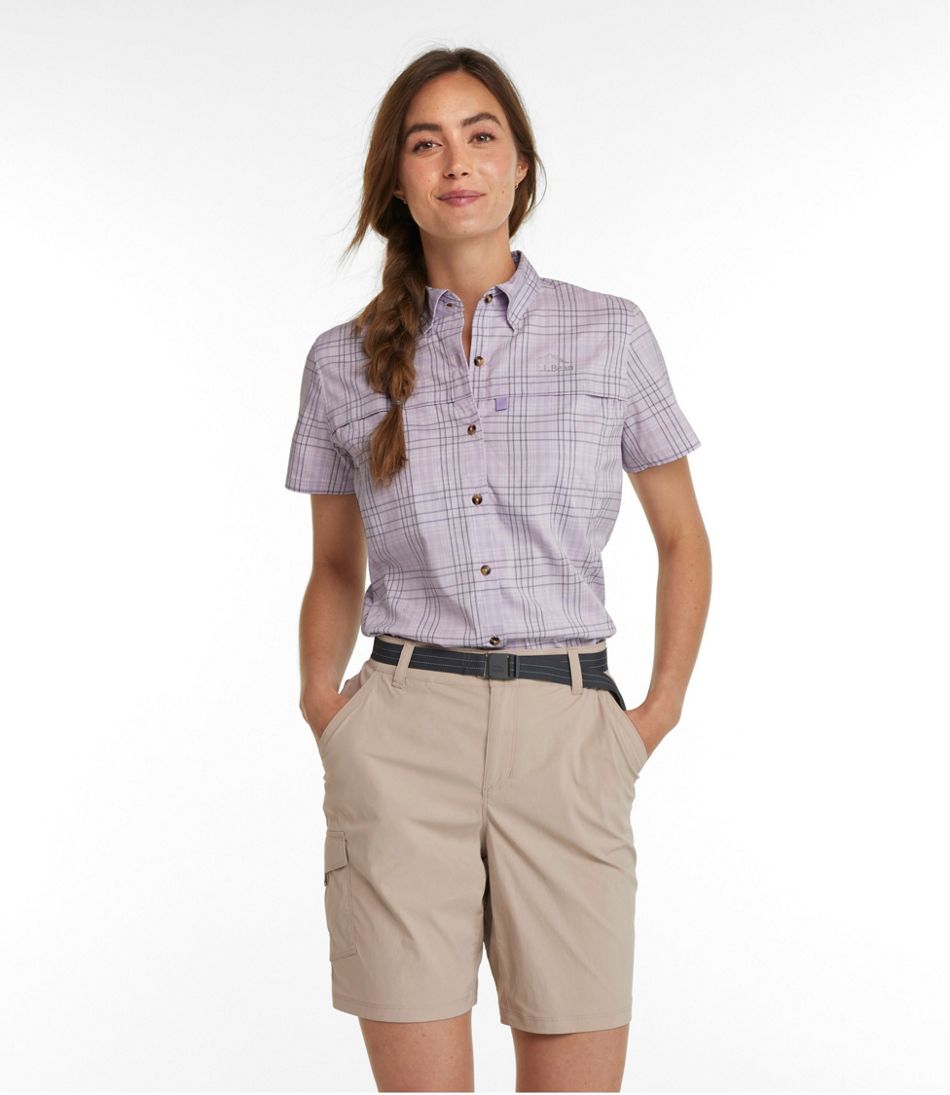 L.L.Bean Women's Tropicwear Shirt, Plaid Short-Sleeve CLOTHING|OUTDOOR EQUIPMENT
