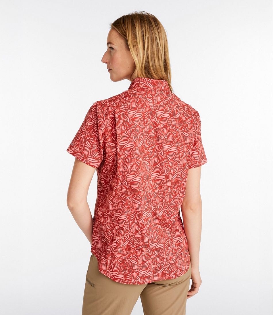 L.L.Bean Women's Tropicwear Shirt, Short-Sleeve Print CLOTHING|OUTDOOR EQUIPMENT|SALE