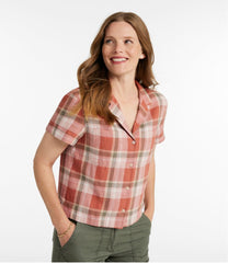 L.L.Bean Women's Signature Hemp/Cotton Camp Shirt, Short-Sleeve CLOTHING