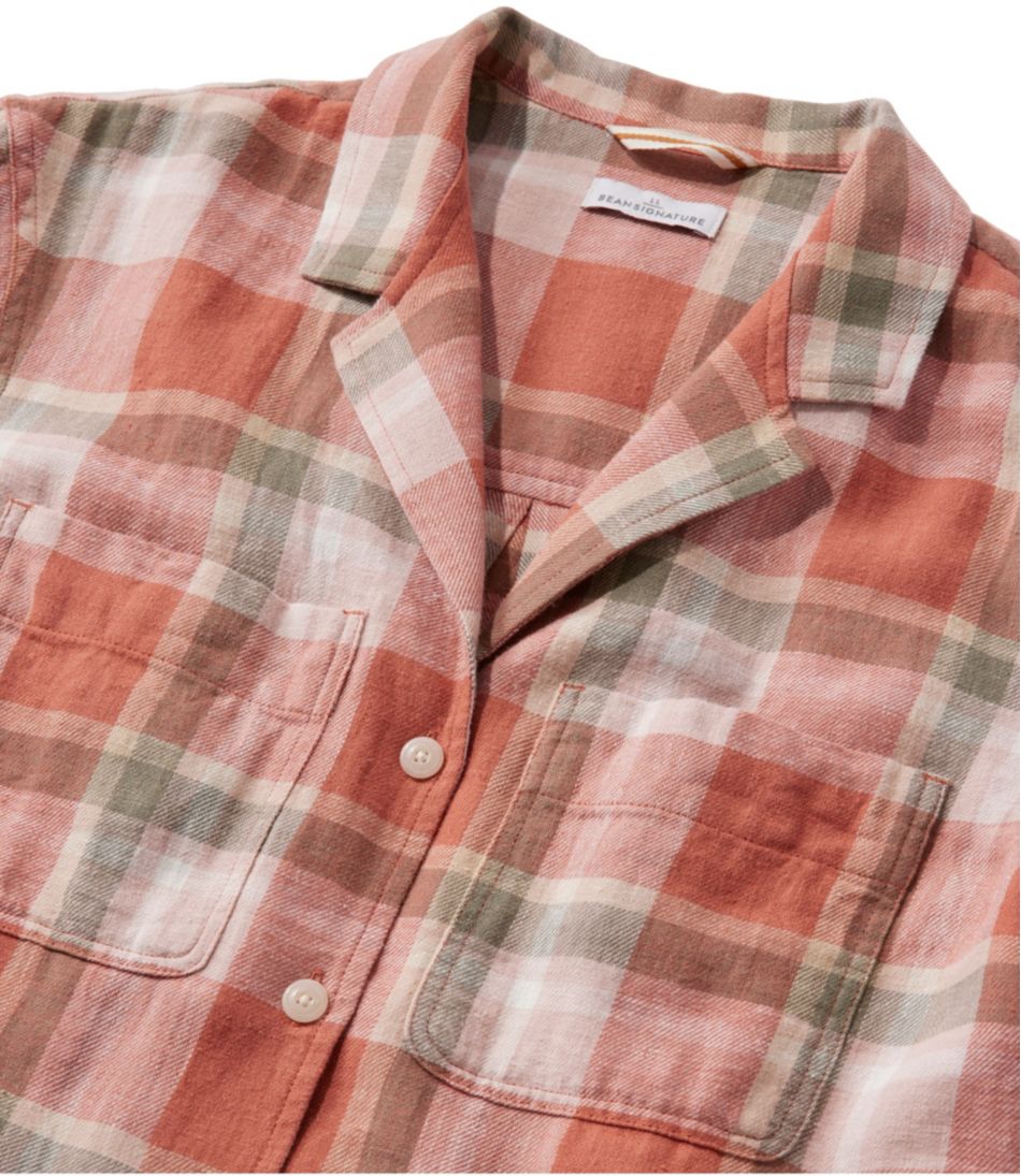 L.L.Bean Women's Signature Hemp/Cotton Camp Shirt, Short-Sleeve CLOTHING