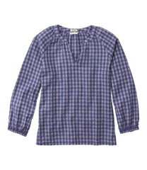 L.L.Bean Women's Bean's Seacoast Seersucker Splitneck Shirt CLOTHING