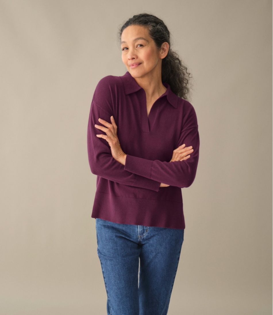 L.L.Bean Women's Cotton/Cashmere Sweater, Polo CLOTHING|SALE