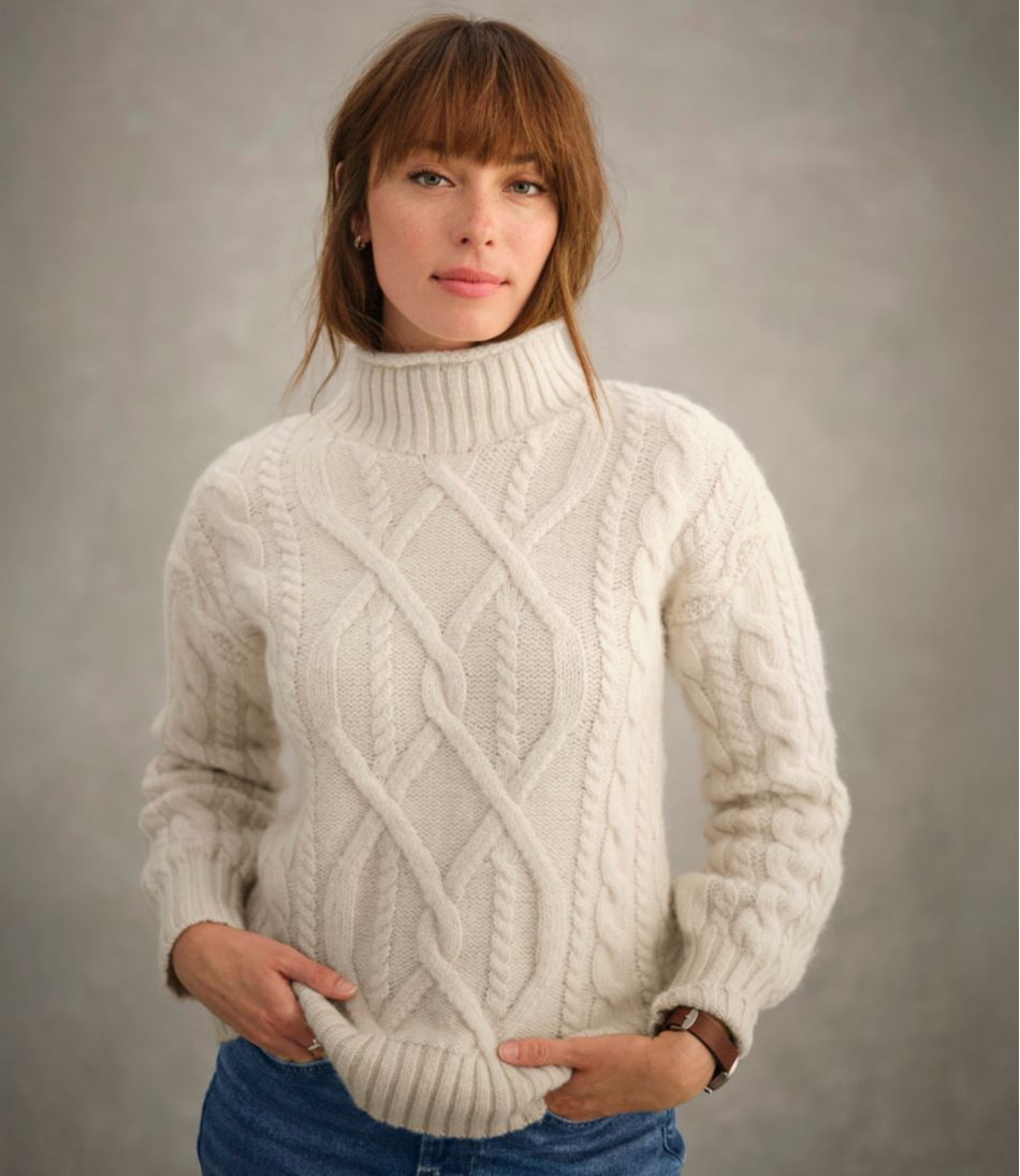 L.L.Bean Women's 1912 Heritage Wool Blend Mockneck Sweater CLOTHING|SALE