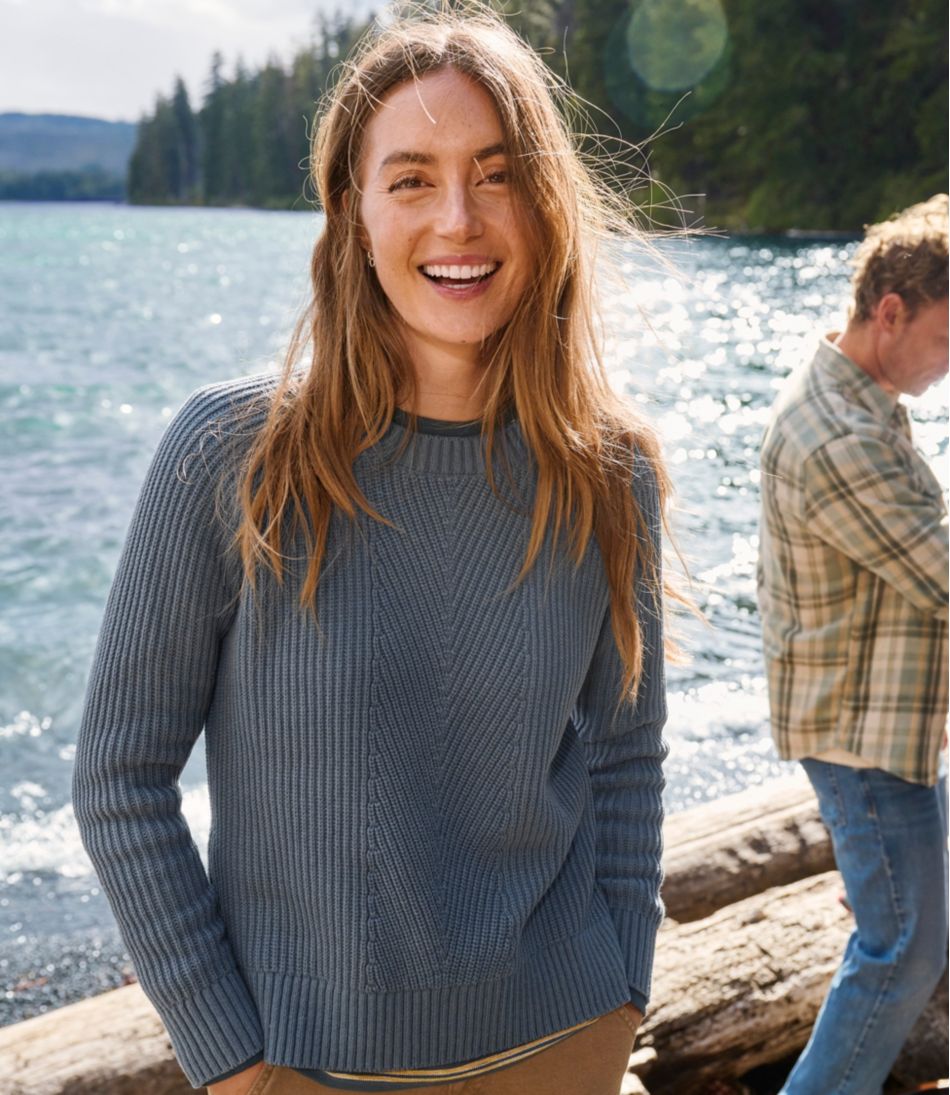 L.L.Bean Women's Mariner Shaker Sweater, Crewneck CLOTHING|SALE