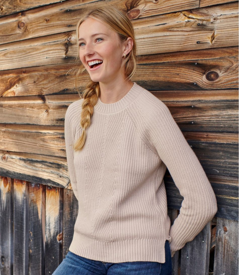 L.L.Bean Women's Mariner Shaker Sweater, Crewneck CLOTHING|SALE