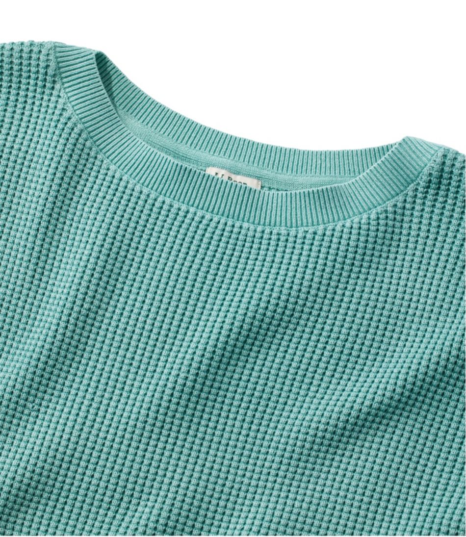 L.L.Bean Women's Sunwashed Waffle Sweater, Pullover CLOTHING|SALE